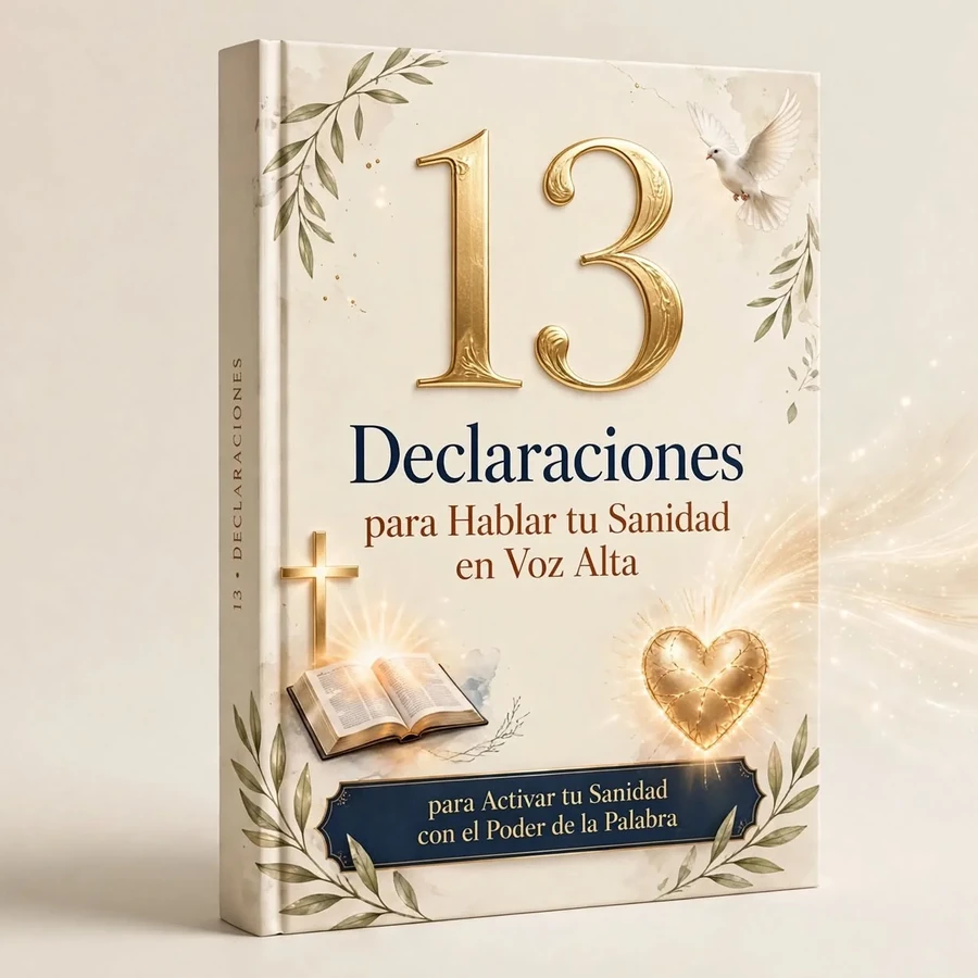 Portada del libro 13 Declaraciones para Hablar tu Sanidad en Voz Alta