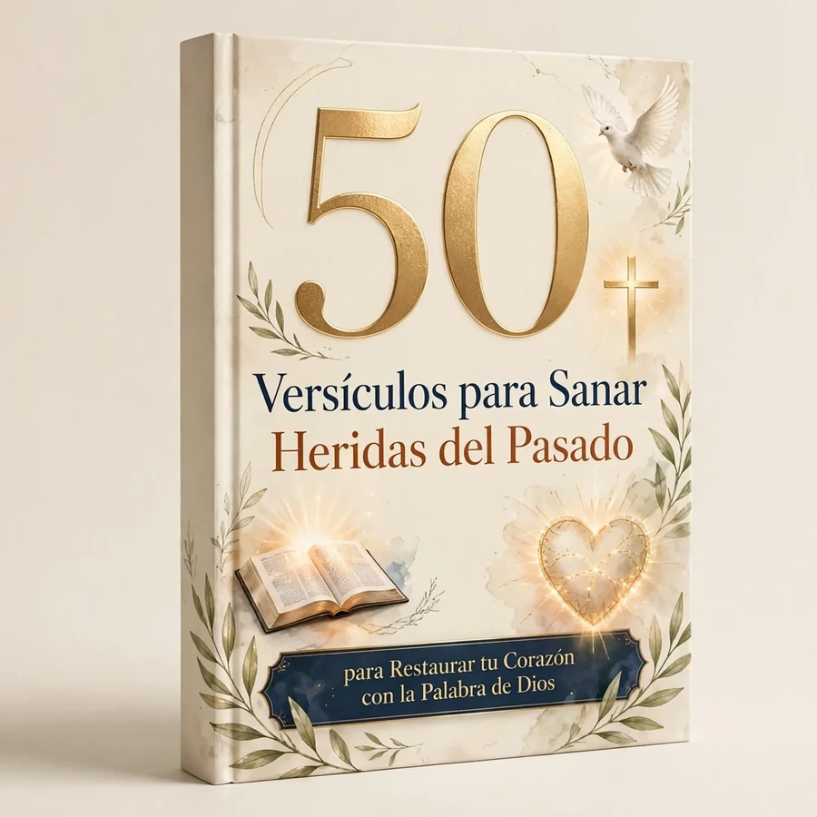 Portada del libro 50 Versículos para Sanar Heridas del Pasado