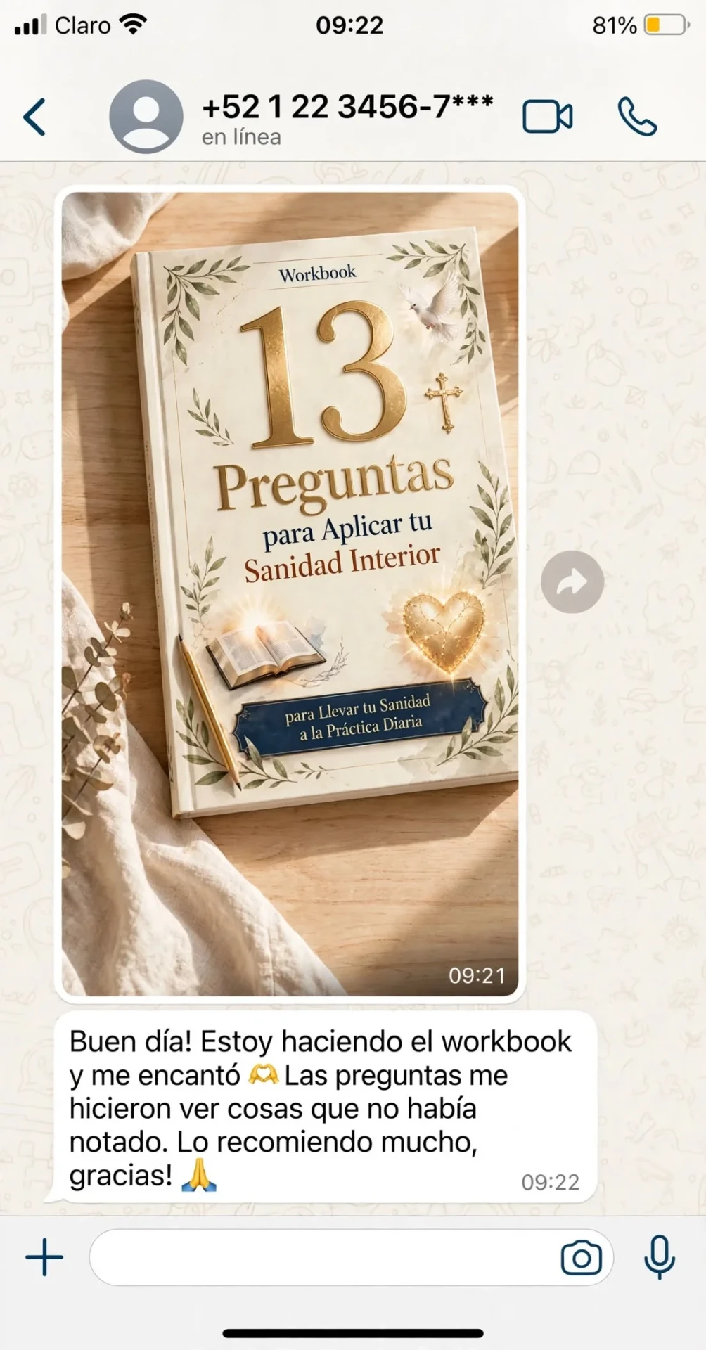 Testimonio real sobre el Workbook de 13 Preguntas